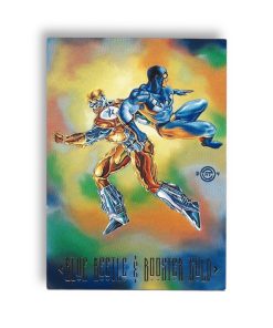 Carte à Collectionner  BLUE BEETLE & BOOSTER GOLD  TM DC 1994 - Peinte par CATHLEEN A.THOLE