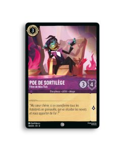 LORCANA POE DE SORTILEGE Frère de Miss Tick 58/204-Fr-8-L’Antre Fantaisique