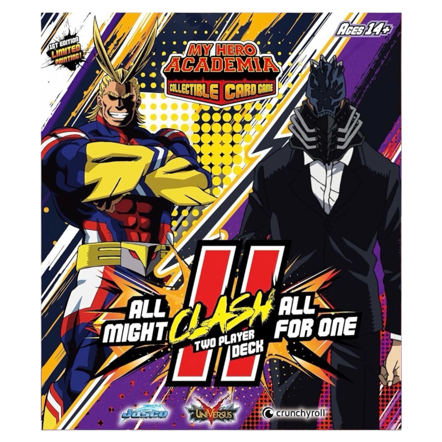 My Hero Academia CCG–All Might vs All For One–Two Player Deck–Version Anglaise